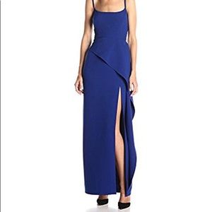 BCBG MaxAzria Royal Blue Steluh evening gown